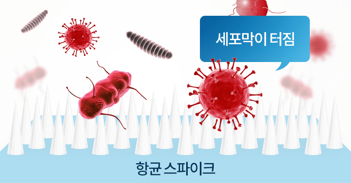 물리적 항균 스파이크 아이콘