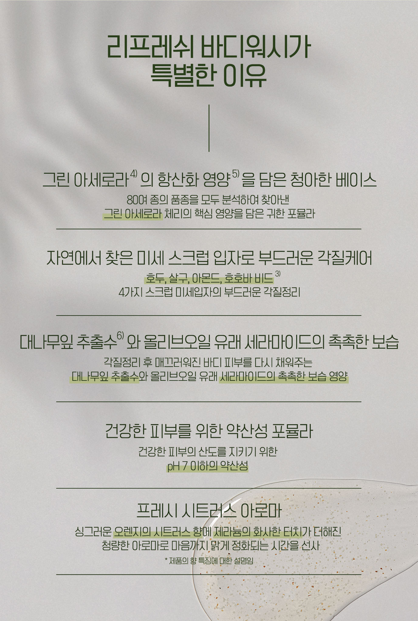 리프레쉬 바디워시가 특별한 이유