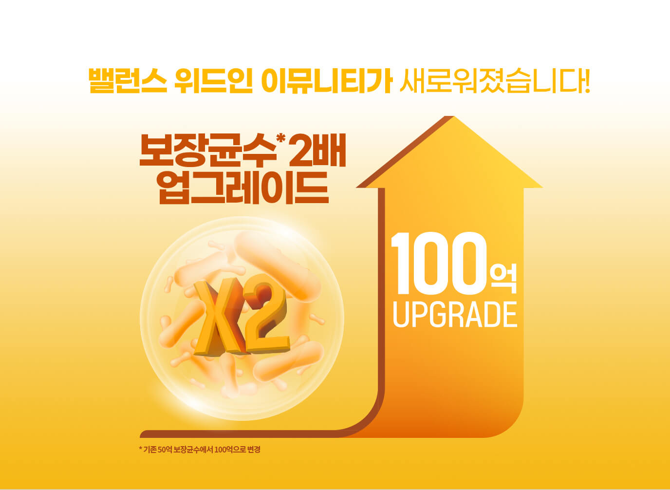 밸런스 위드인 이뮤니티가 새로워졌습니다! 보장균수*2배 업그레이드