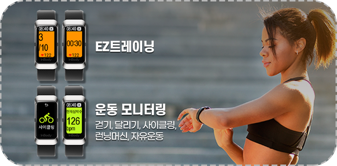 인바디 밴드 3, 인바디 밴드 모니터링 이미지