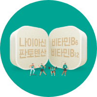 나이아신판토텐산, 비타민B6, 비타민B12 이미지